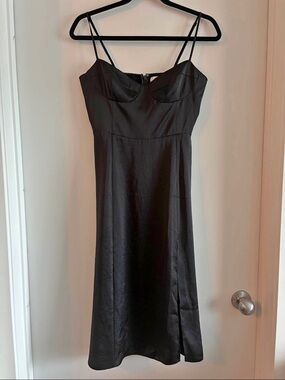 Wilfred Black Slip Midi Dress